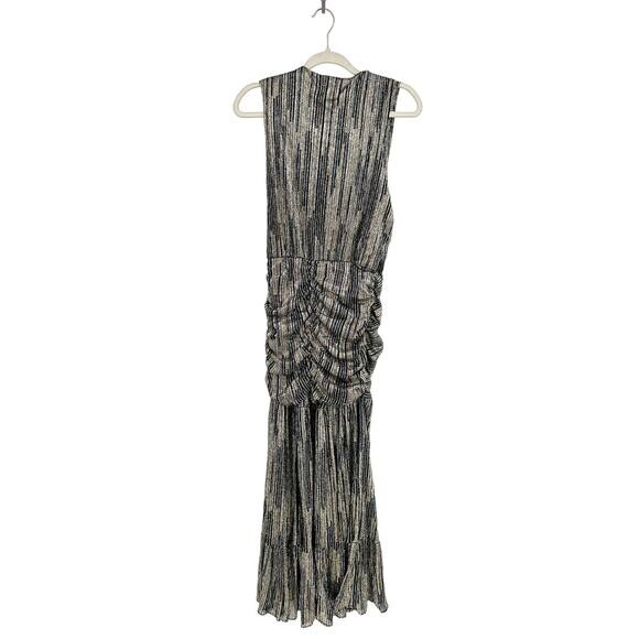 MISA Ava Metallic High-Low Midi Dress Size M NWT - Picture 4 of 6